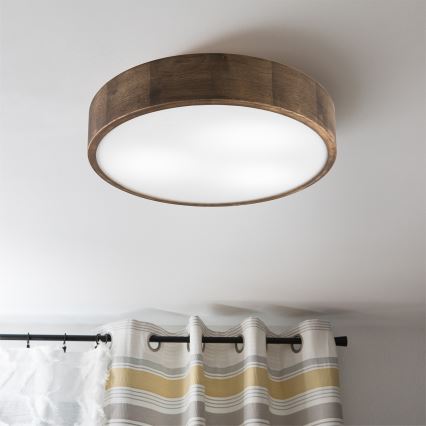 Brilagi - LED Plafon CARVALHO 3xE27/60W/230V dąb śr. 47 cm
