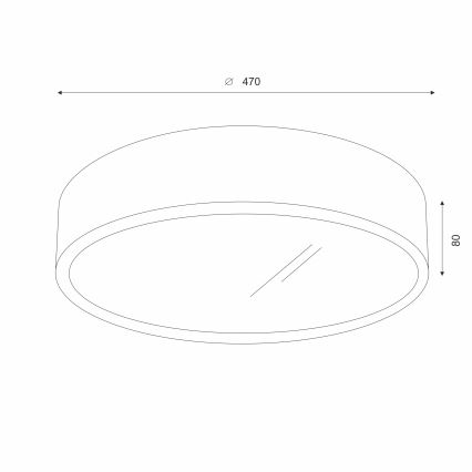 Brilagi - LED Plafon CARVALHO 3xE27/60W/230V dąb śr. 47 cm