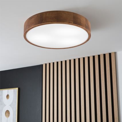 Brilagi - LED Plafon CARVALHO 3xE27/60W/230V dąb wiśnia śr. 47 cm