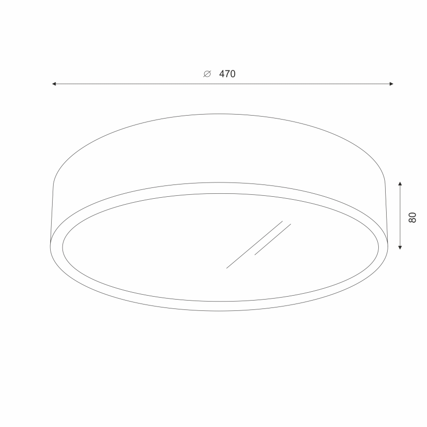 Brilagi - LED Plafon CARVALHO 3xE27/60W/230V dąb wiśnia śr. 47 cm