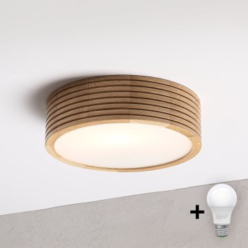 Brilagi - LED plafon CARVALHO MODERN 1xE27/60W/230V śr. 27,5 cm dąb