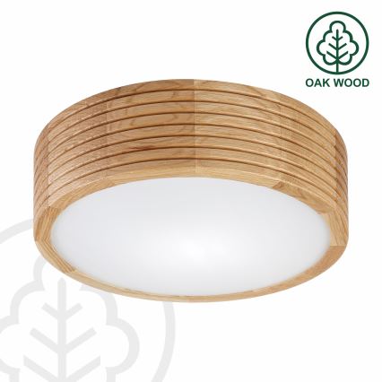 Brilagi - LED plafon CARVALHO MODERN 1xE27/60W/230V śr. 27,5 cm dąb