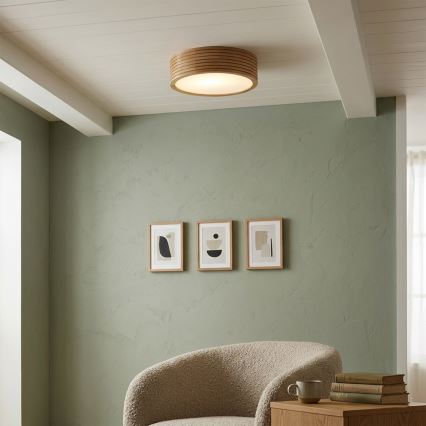 Brilagi - LED plafon CARVALHO MODERN 1xE27/60W/230V śr. 27,5 cm dąb