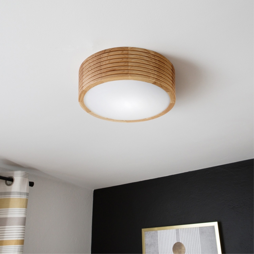Brilagi - LED plafon CARVALHO MODERN 1xE27/60W/230V śr. 27,5 cm dąb