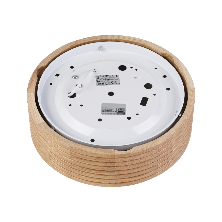 Brilagi - LED plafon CARVALHO MODERN 1xE27/60W/230V śr. 27,5 cm dąb