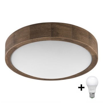 Brilagi - LED Plafon CARVALHO SLIM 1xE27/60W/230V dąb śr. 27 cm