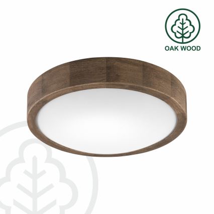 Brilagi - LED Plafon CARVALHO SLIM 1xE27/60W/230V dąb śr. 27 cm