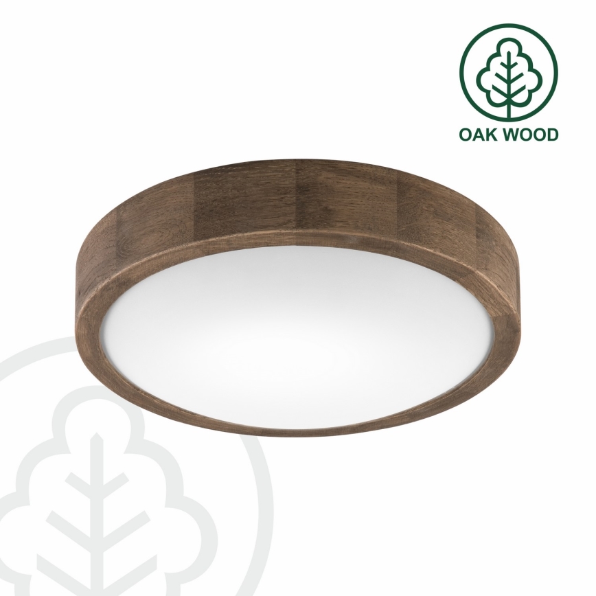 Brilagi - LED Plafon CARVALHO SLIM 1xE27/60W/230V dąb śr. 27 cm