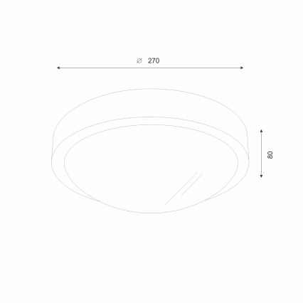 Brilagi - LED Plafon CARVALHO SLIM 1xE27/60W/230V dąb śr. 27 cm