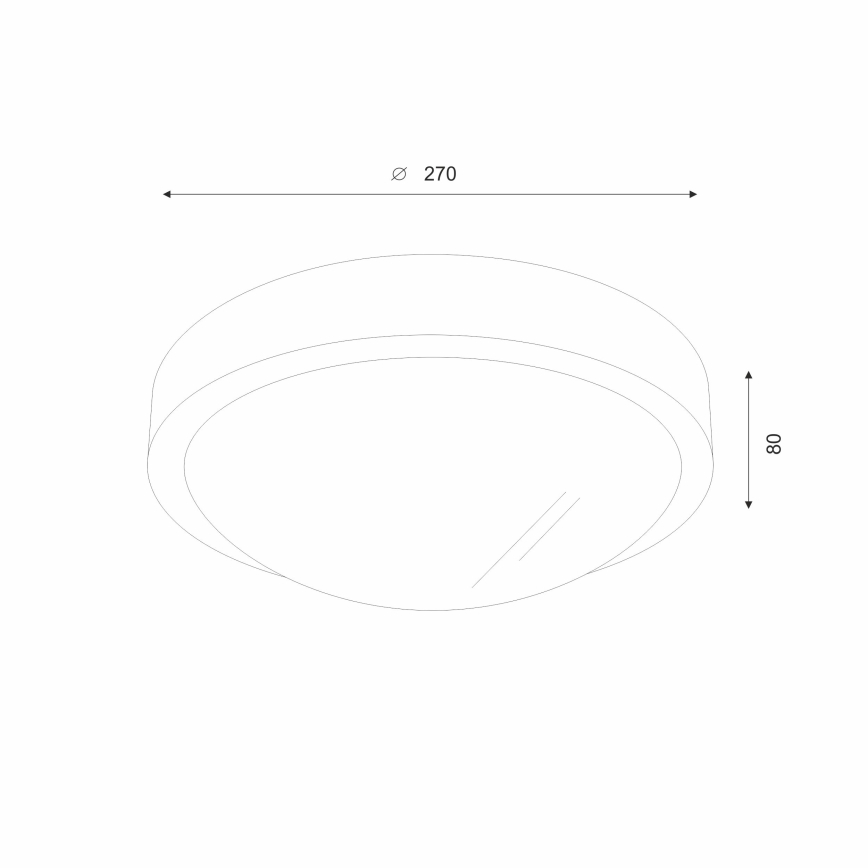 Brilagi - LED Plafon CARVALHO SLIM 1xE27/60W/230V dąb śr. 27 cm