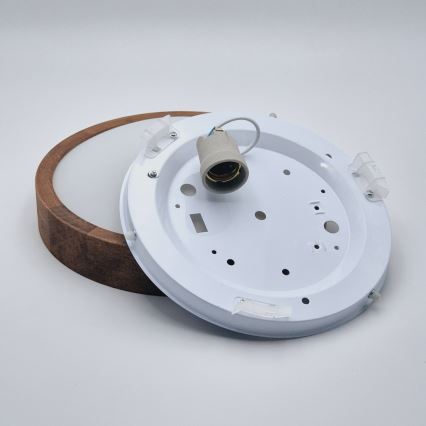 Brilagi - LED Plafon CARVALHO SLIM 1xE27/60W/230V dąb wiśnia śr. 27 cm