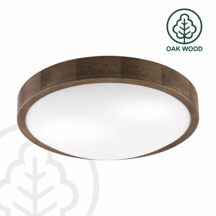 Brilagi - LED Plafon CARVALHO SLIM 2xE27/60W/230V dąb śr. 37 cm