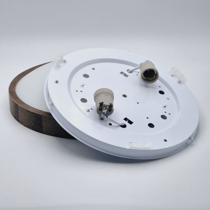 Brilagi - LED Plafon CARVALHO SLIM 2xE27/60W/230V dąb śr. 37 cm