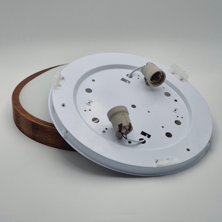 Brilagi - LED Plafon CARVALHO SLIM 2xE27/60W/230V dąb wiśnia śr. 37 cm