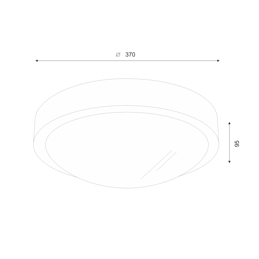 Brilagi - LED Plafon CARVALHO SLIM 2xE27/60W/230V dąb wiśnia śr. 37 cm