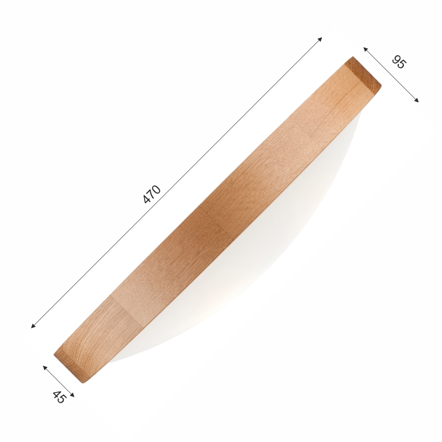 Brilagi - LED Plafon CARVALHO SLIM 3xE27/60W/230V dąb śr. 47 cm