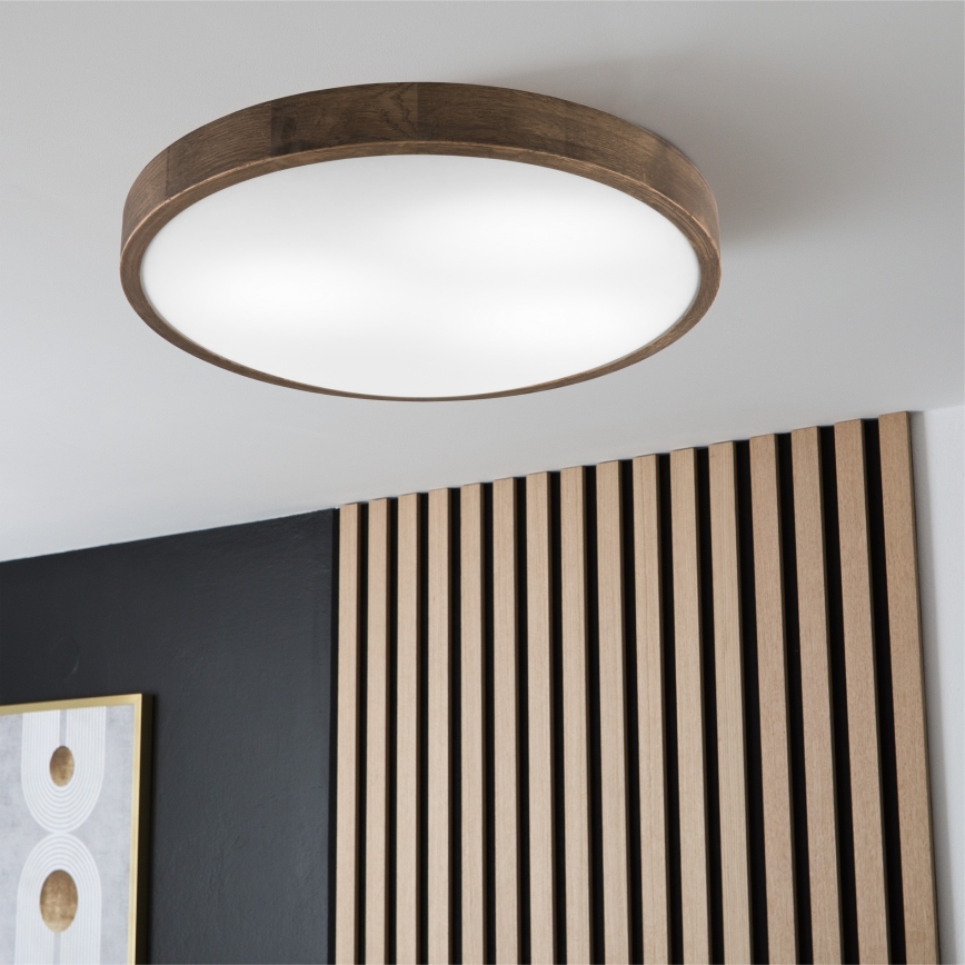 Brilagi - LED Plafon CARVALHO SLIM 3xE27/60W/230V dąb śr. 47 cm