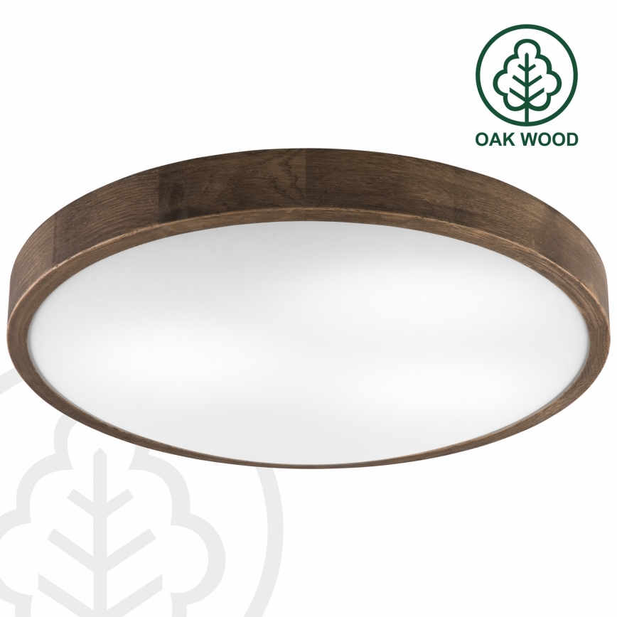 Brilagi - LED Plafon CARVALHO SLIM 3xE27/60W/230V dąb śr. 47 cm