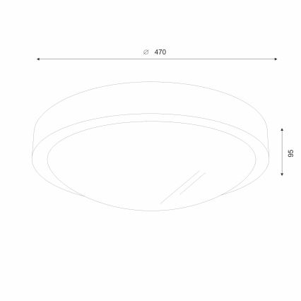 Brilagi - LED Plafon CARVALHO SLIM 3xE27/60W/230V dąb śr. 47 cm