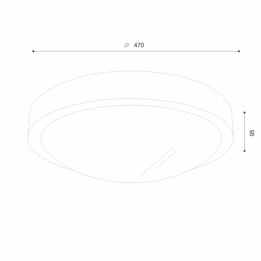 Brilagi - LED Plafon CARVALHO SLIM 3xE27/60W/230V dąb śr. 47 cm