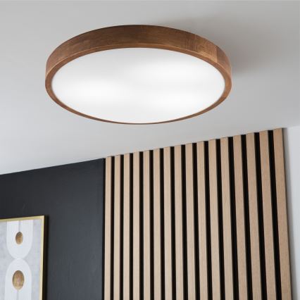 Brilagi - LED Plafon CARVALHO SLIM 3xE27/60W/230V dąb wiśnia śr. 47 cm