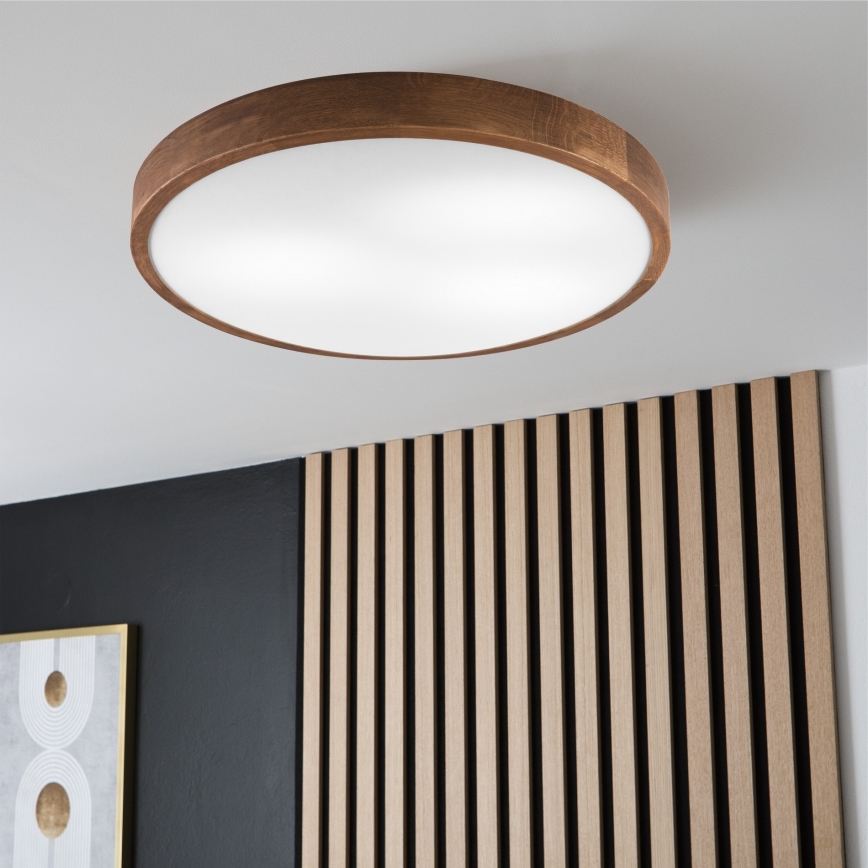 Brilagi - LED Plafon CARVALHO SLIM 3xE27/60W/230V dąb wiśnia śr. 47 cm