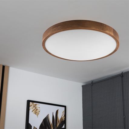 Brilagi - LED Plafon CARVALHO SLIM 3xE27/60W/230V dąb wiśnia śr. 47 cm