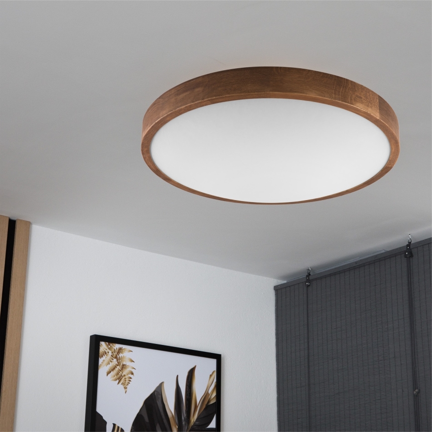 Brilagi - LED Plafon CARVALHO SLIM 3xE27/60W/230V dąb wiśnia śr. 47 cm