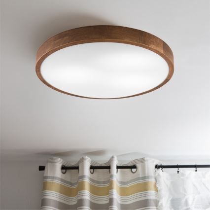 Brilagi - LED Plafon CARVALHO SLIM 3xE27/60W/230V dąb wiśnia śr. 47 cm