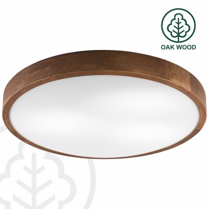 Brilagi - LED Plafon CARVALHO SLIM 3xE27/60W/230V dąb wiśnia śr. 47 cm
