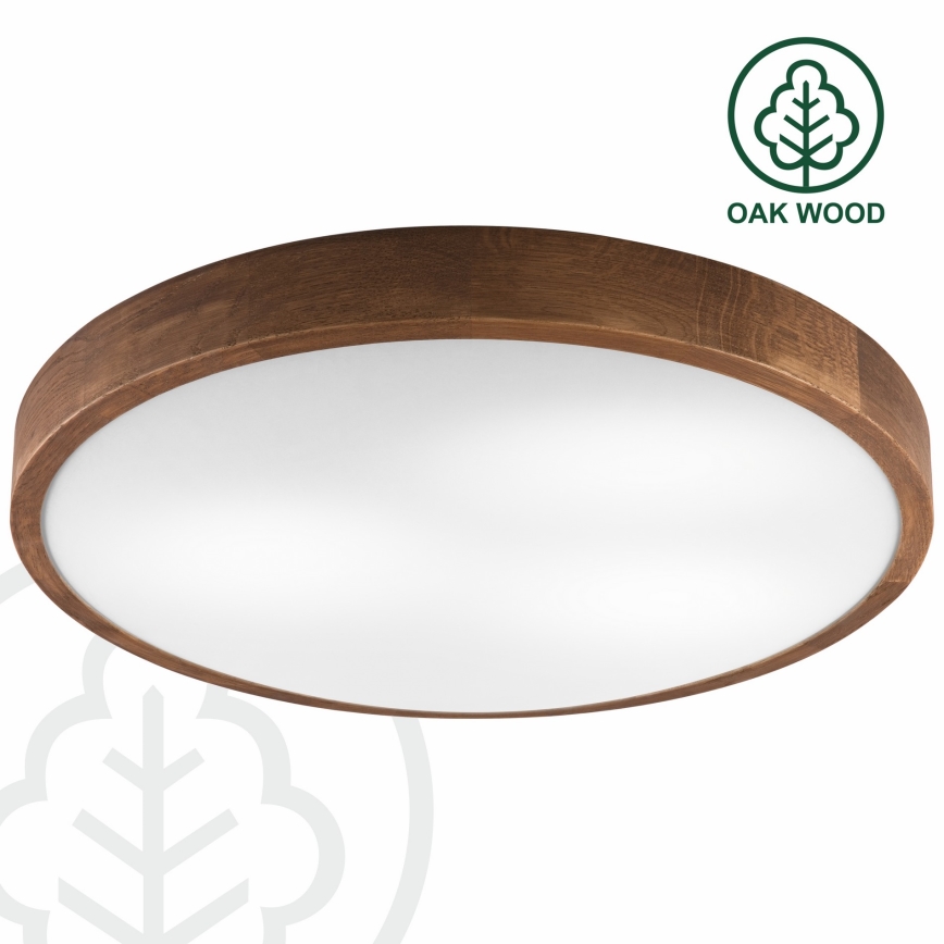 Brilagi - LED Plafon CARVALHO SLIM 3xE27/60W/230V dąb wiśnia śr. 47 cm