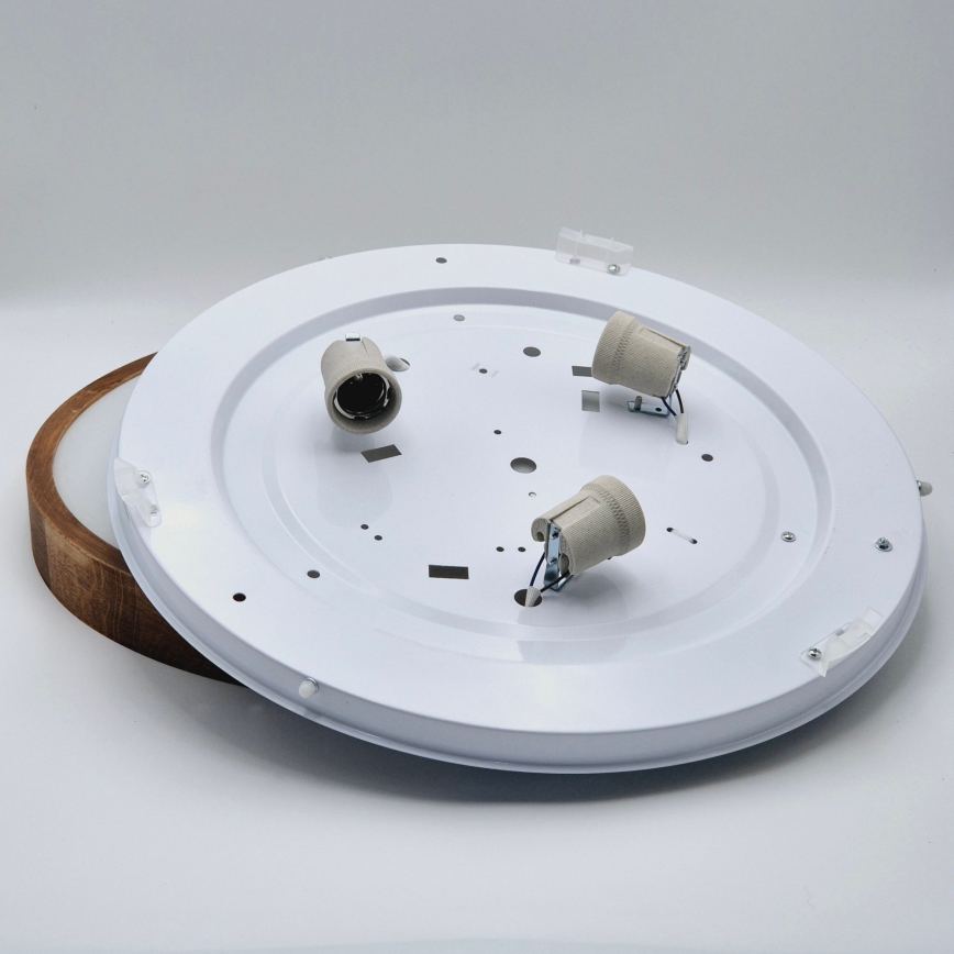 Brilagi - LED Plafon CARVALHO SLIM 3xE27/60W/230V dąb wiśnia śr. 47 cm