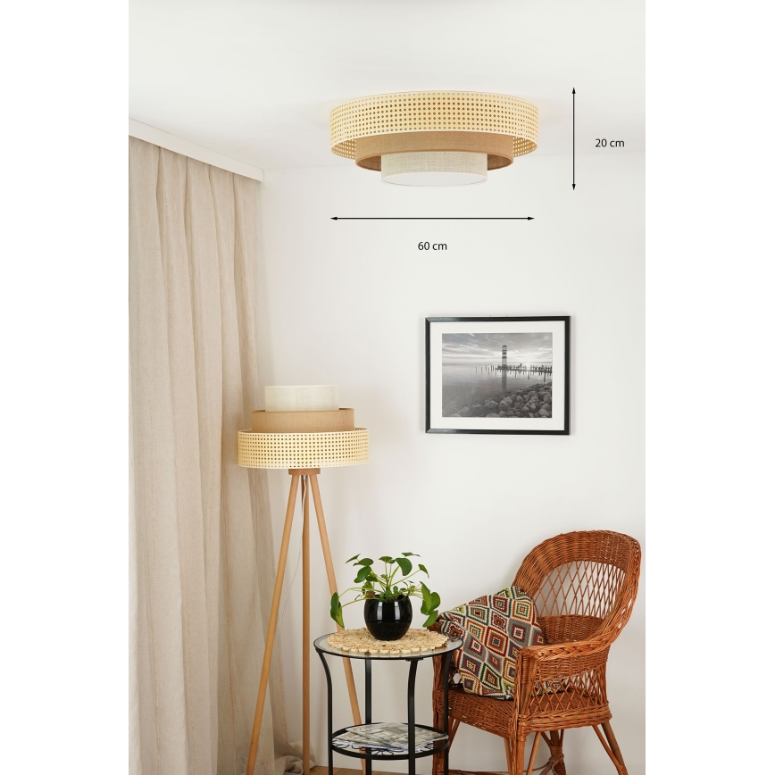 Brilagi - LED Plafon CEDAR LUNETA LED/26W/230V beżowy/brązowy/kremowy