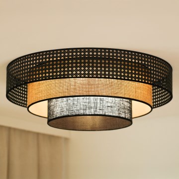 Brilagi - LED Plafon DAKOTA LUNETA LED/12W/230V śr. 60 cm czarny/beżowy