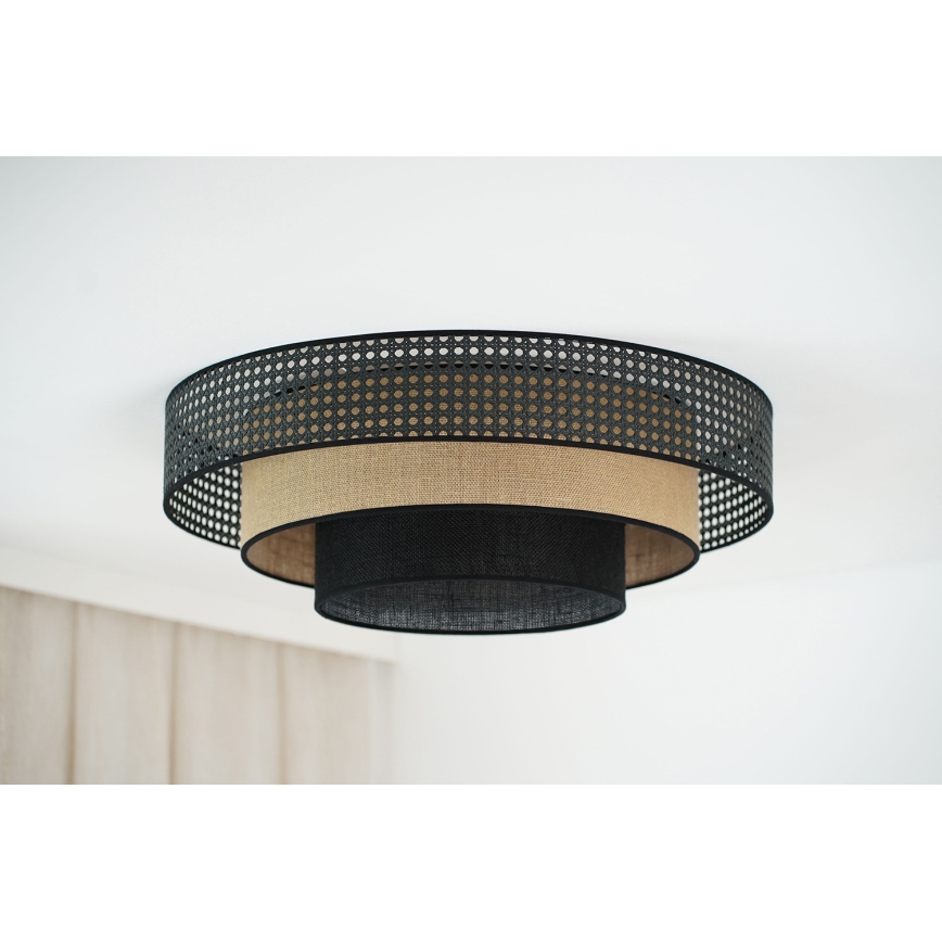 Brilagi - LED Plafon DAKOTA LUNETA LED/12W/230V śr. 60 cm czarny/beżowy
