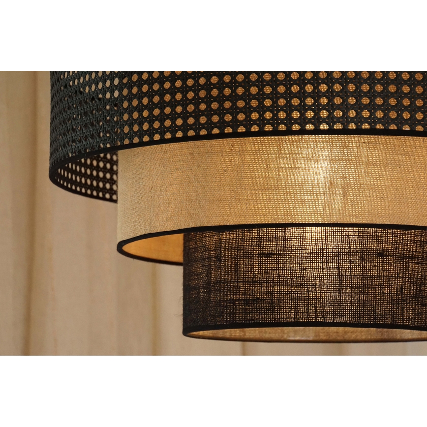 Brilagi - LED Plafon DAKOTA LUNETA LED/12W/230V śr. 60 cm czarny/beżowy