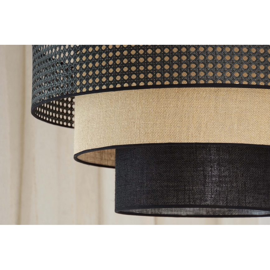 Brilagi - LED Plafon DAKOTA LUNETA LED/12W/230V śr. 60 cm czarny/beżowy
