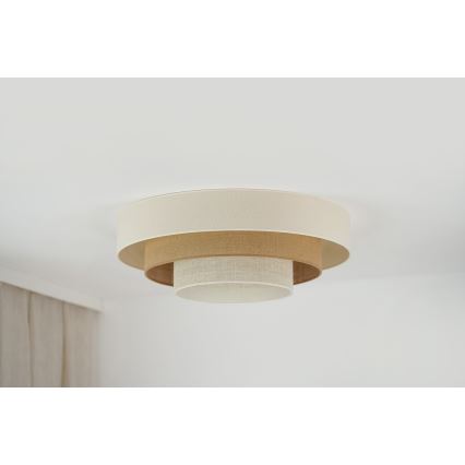 Brilagi-LED Plafon DENVER LUNETA LED/12W/230V śr. 60 cm beżowy/kremowy