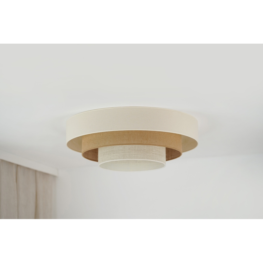 Brilagi-LED Plafon DENVER LUNETA LED/12W/230V śr. 60 cm beżowy/kremowy