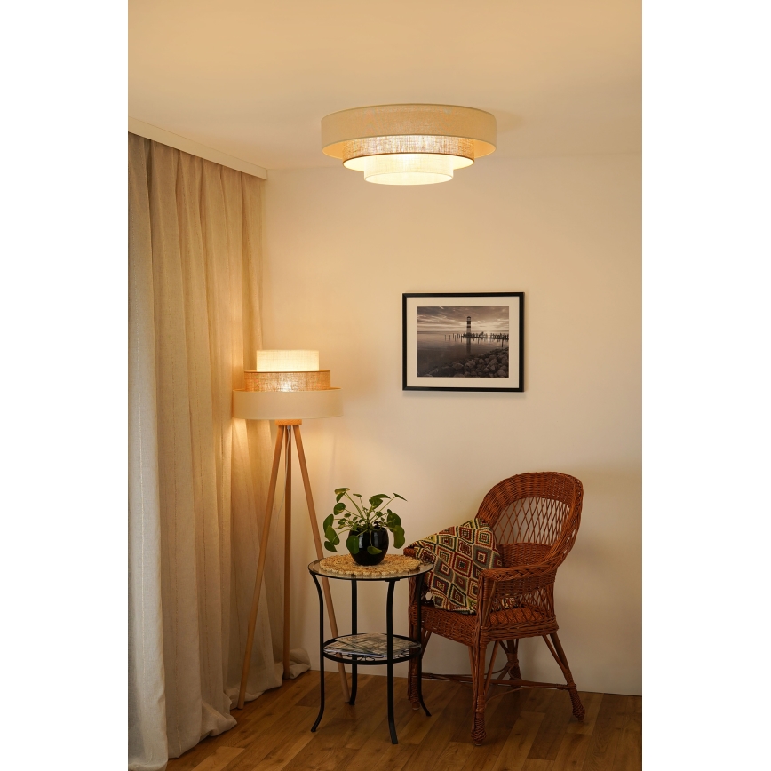 Brilagi-LED Plafon DENVER LUNETA LED/12W/230V śr. 60 cm beżowy/kremowy