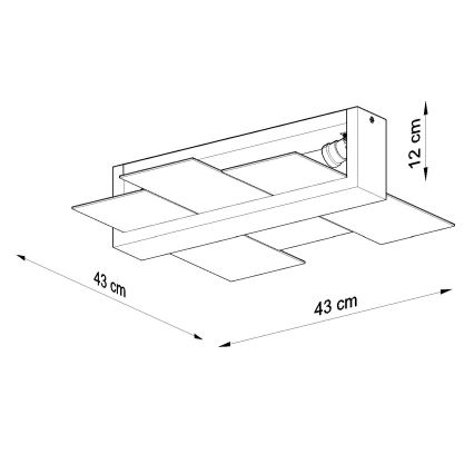 Brilagi -  LED Plafon HERA 2xE27/7,5W/230V biały