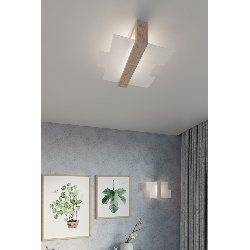 Brilagi -  LED Plafon HERA 2xE27/7,5W/230V drewno