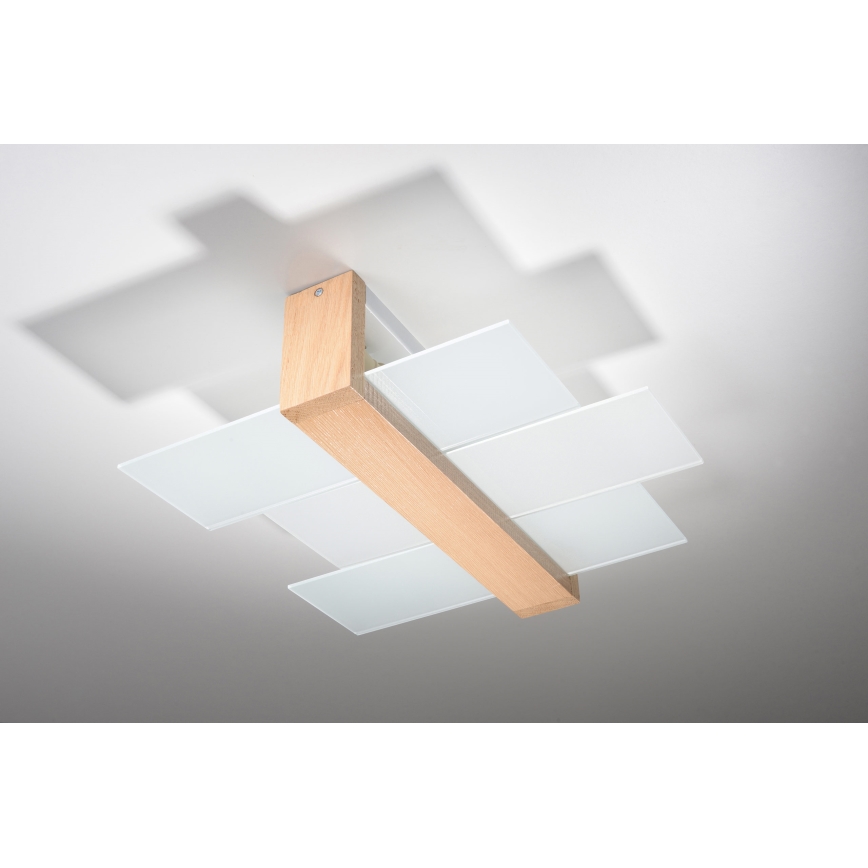 Brilagi -  LED Plafon HERA 2xE27/7,5W/230V drewno