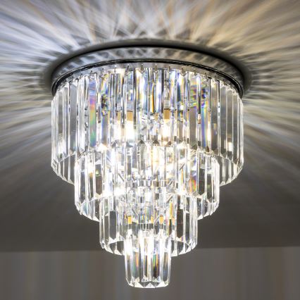 Brilagi - LED Plafon kryształowy MOZART 5xE14/40W/230V chrom błyszczący