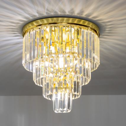 Brilagi - LED Plafon kryształowy MOZART 5xE14/40W/230V złoty