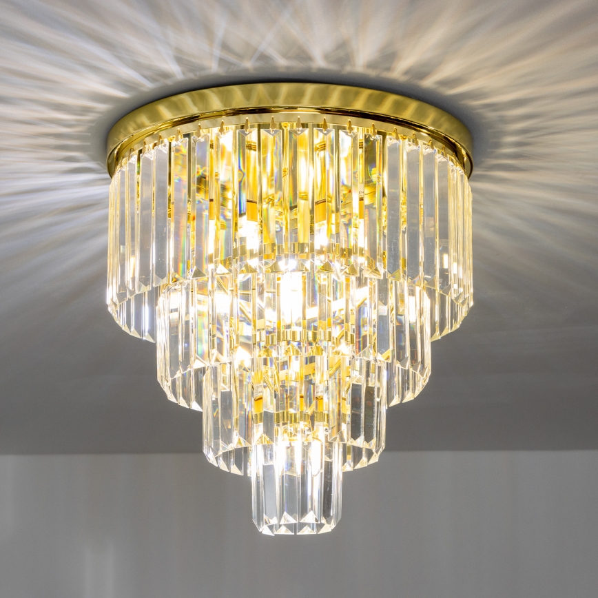 Brilagi - LED Plafon kryształowy MOZART 5xE14/40W/230V złoty