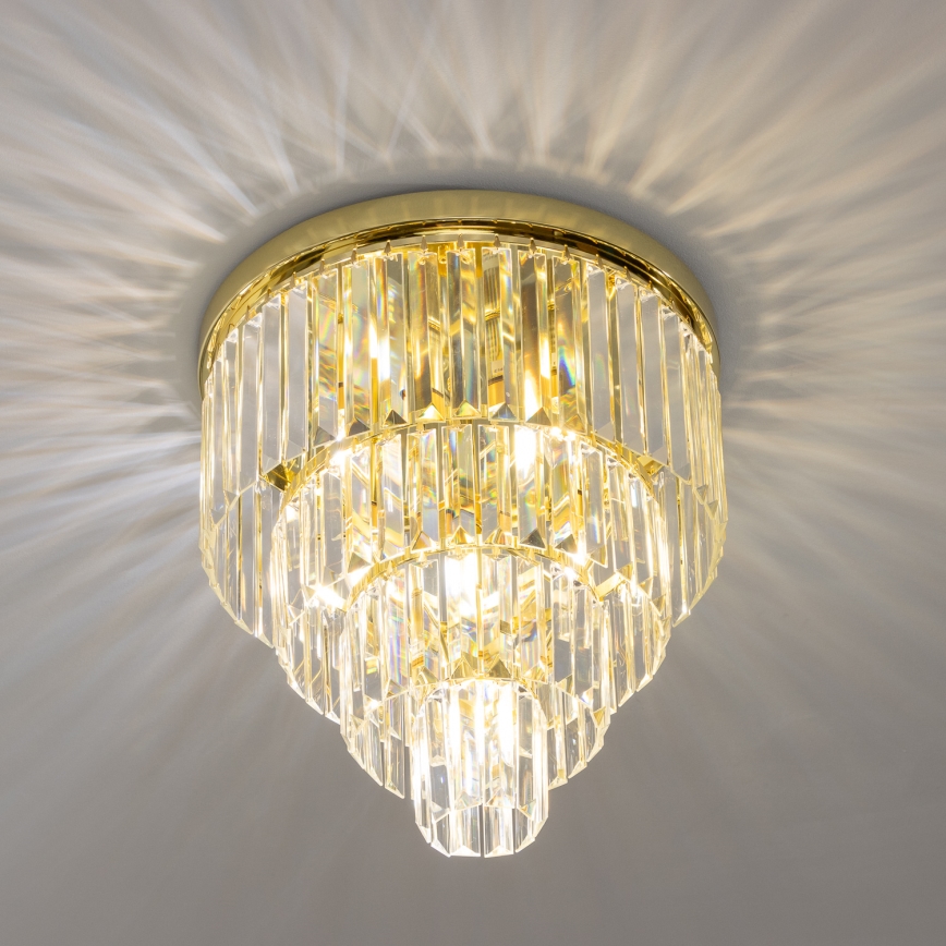 Brilagi - LED Plafon kryształowy MOZART 5xE14/40W/230V złoty
