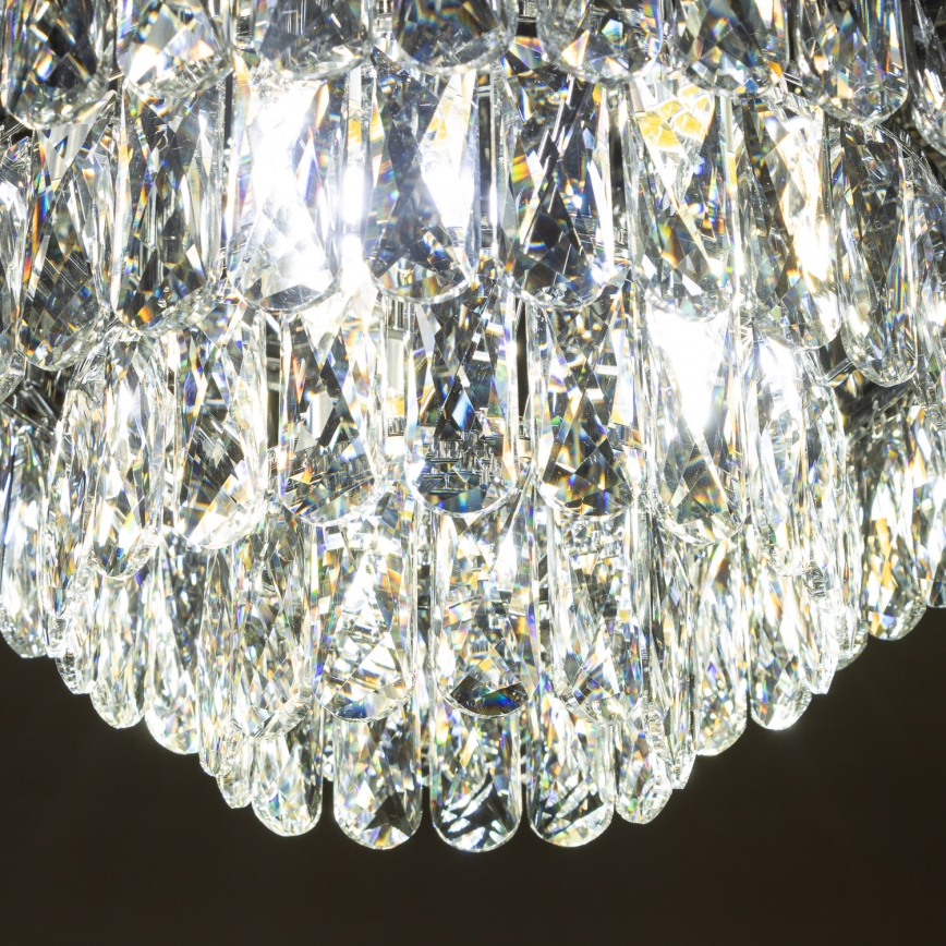 Brilagi - LED Plafon kryształowy VELURE 5xE14/40W/230V czarny