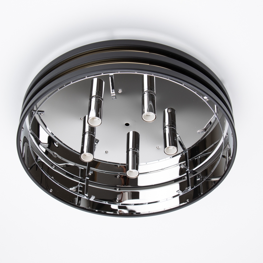 Brilagi - LED Plafon kryształowy VELURE 5xE14/40W/230V czarny