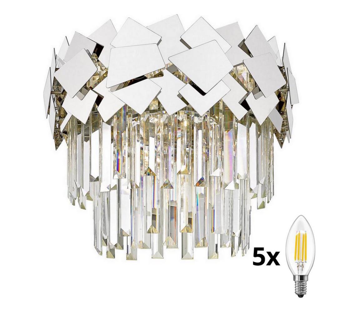 Brilagi - LED Plafon kryształowy MIRAGE 5xE14/40W/230V